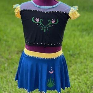 Anna Character Costume with Rhinestones - Child Large